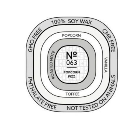 Bougie - N°63 - Popcorn Fizz 500ml - Hello Candle