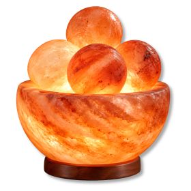 Lampe avec 4 boules de massage en Sel d'Himalaya