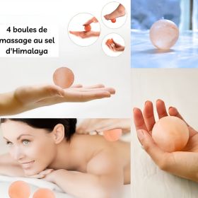 Lampe avec 4 boules de massage en Sel d'Himalaya