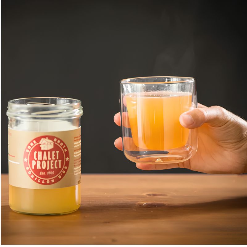 Bouillon d'os de poulet bio