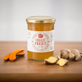 Bouillon d'os de poulet bio au gingembre et curcuma