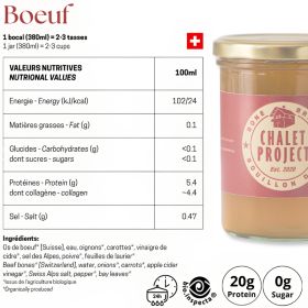 Bouillon d'os de boeuf bio